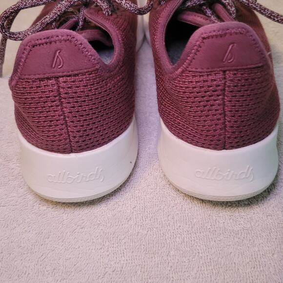 Women's Allbirds Tree Runners Maroon Burgundy Red Size 8 Wool Comfort Shoes - Picture 4 of 7